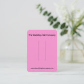 Carte de visite de la société de cheveux Mariage (Debout devant)
