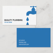 Carte de visite de la société de plomberie (Devant / Derrière)