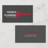 Carte de visite de la société de plomberie moderne (Devant / Derrière)