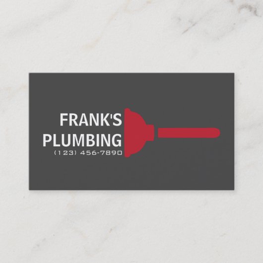 Carte de visite de la société de plomberie moderne (Devant)