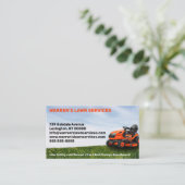 Carte de visite de la société de services de pelou (Debout devant)