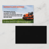 Carte de visite de la société de services de pelou (Devant / Derrière)