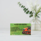 Carte de visite de la société de services de pelou (Debout devant)