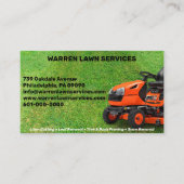 Carte de visite de la société de services de pelou (Devant)