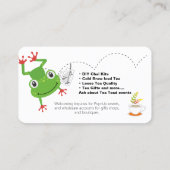 Carte de visite de la société de thé personnalisé (Dos)