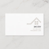 Carte de visite de la société immobilière (Dos)