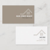 Carte de visite de la société immobilière (Devant / Derrière)