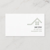 Carte de visite de la société immobilière (Dos)