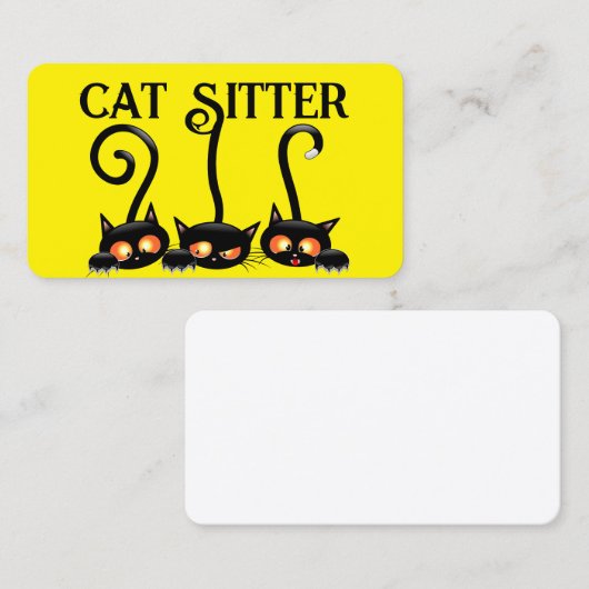 Carte de visite de la station de chat (Devant / Derrière)