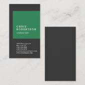 Carte de visite de la surface verte de mer gris ve (Devant / Derrière)