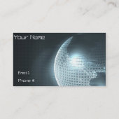 Carte de visite de la terre d'ordinateur (Dos)