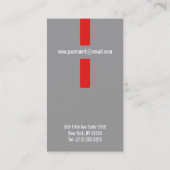 Carte de visite de la thérapie physique Red Grey (Dos)