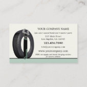 Carte de visite de la vente de voitures vert moder (Dos)