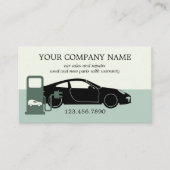 Carte de visite de la vente de voitures vert moder (Devant)