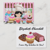 Carte De Visite De La Version Cupcake De Cuisine ... - S (Devant / Derrière)