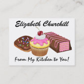 Carte De Visite De La Version Cupcake De Cuisine ... - S (Dos)