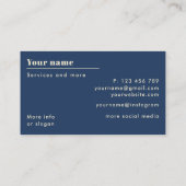 Carte de visite de label de studio d'enregistremen (Dos)