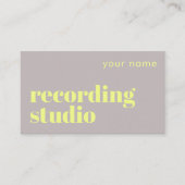 Carte de visite de label de studio d'enregistremen (Devant)