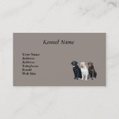 Carte de visite de labrador retriever (Dos)
