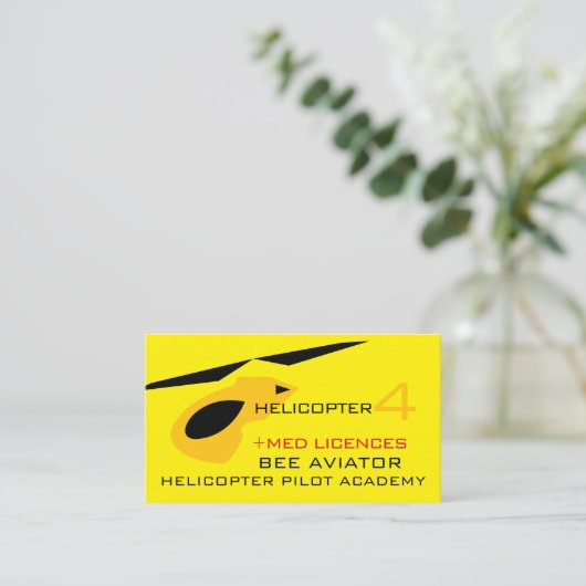 Carte de visite de l'Académie des pilotes d'hélico (Debout devant)