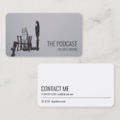 Carte de visite de l'acteur vocal Podcast moderne (Devant / Derrière)