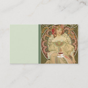 Carte de visite de l'affiche de café vintage