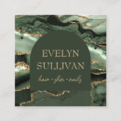 Carte de visite de l'agate verte et de l'arc (Devant)