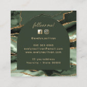 Carte de visite de l'agate verte et de l'arc (Dos)