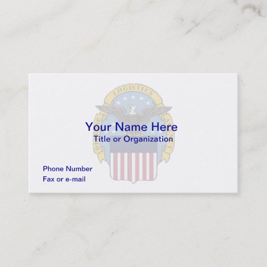 Carte de visite de l'Agence de la logistique de la (Devant)