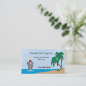 Carte de visite de l'agence de voyage (Debout devant)