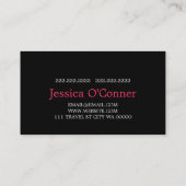 Carte de visite de l'agence de voyage (Dos)