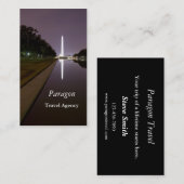 Carte de visite de l'agence de voyage (Devant / Derrière)