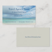 Carte de visite de l'agence de voyage (Devant / Derrière)