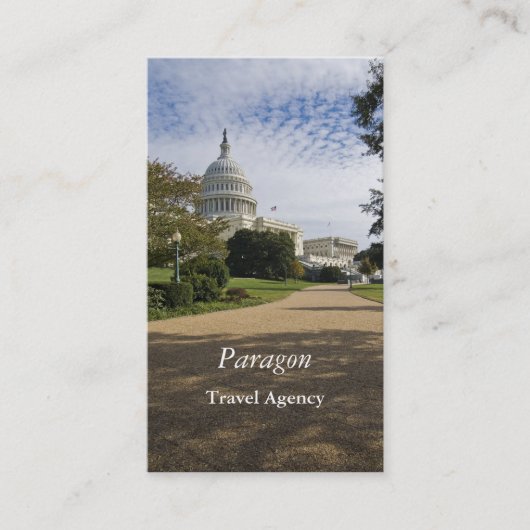 Carte de visite de l'agence de voyage (Devant)