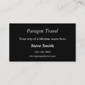 Carte de visite de l'agence de voyage (Dos)
