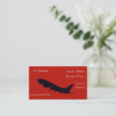 Carte de visite de l'agence de voyage (Debout devant)