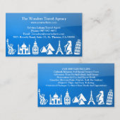 Carte de visite de l'agence de voyage (Devant / Derrière)