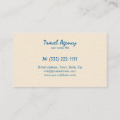 Carte de visite de l'Agence de Voyage Exotique (Dos)