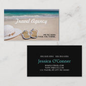 Carte de visite de l'agence de voyage globale (Devant / Derrière)