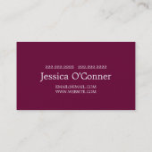 Carte de visite de l'agence de voyage globale (Dos)