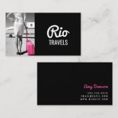 Carte de visite de l'agence de voyage globale (Devant / Derrière)