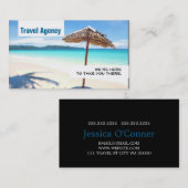Carte de visite de l'agence de voyage globale (Devant / Derrière)