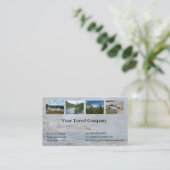 Carte de visite de l'agence de voyage Yellowstone (Debout devant)