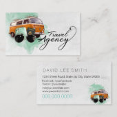 carte de visite de l'agence de voyages (Devant / Derrière)