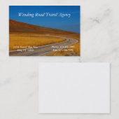 Carte de visite de l'agence de voyages (Devant / Derrière)
