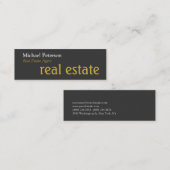 Carte de visite de l'agent couleur or gris brillan (Devant / Derrière)