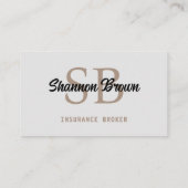 Carte de visite de l'agent d'assurance | Courtier  (Dos)