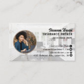 Carte de visite de l'agent d'assurance | Courtier  (Devant)