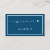 Carte de visite de l'agent de brevets simple et pr (Devant)