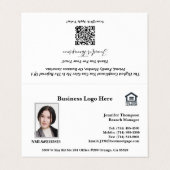 Carte de visite de l'agent de prêt (Extérieur déplié)